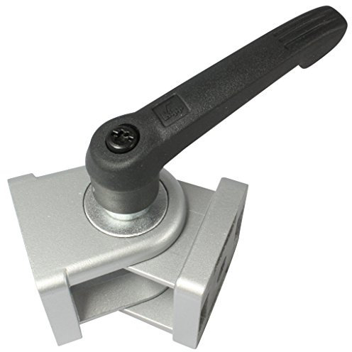Pivot Joint 40x40 with Locking/Clamping Lever, Slot -/8/10 Zinc Die Cast