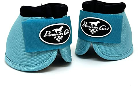 Professional's Choice Ballistic Overreach Bell Boots for Horses | Superb Protection, Durability & Comfort | Quick Wrap Hook & Loop | Sold in Pairs | X-Large Turquoise