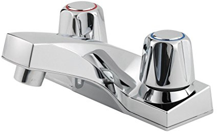 Pfister LG1435000 Pfirst Series 2-Handle 4 Inch Centerset Bathroom Faucet in Polished Chrome, Water-Efficiemt Model