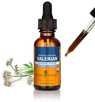 Herb Pharm Valerian Liquid Extract: USDA Organic Calming Valerian for Sleep & Relaxation, Fast-Absorbing Liquid Herbal Supplement with Valerian Root & Rhizome, Up to ~3 Week Suppl, 1 oz*
