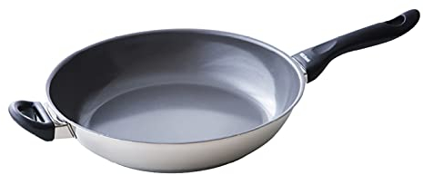 Kelomat, 1818-359 Bratpfanne, KERAMIKA, rund, mit Gegengriff, Durchmesser 32 cm, Edelstahl mit Keramikbeschichtung