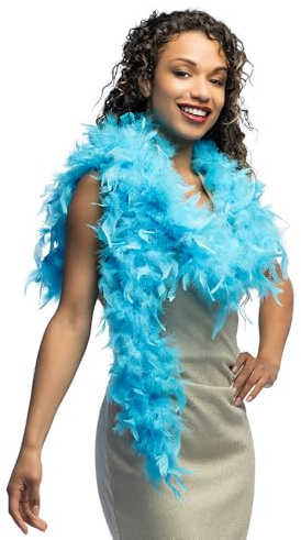 Boland - Boa de plumas, colores a elegir, longitud aprox. 180 cm, accesorio de disfraz, charlestón, años 20, flapper, carnaval, fiesta temática