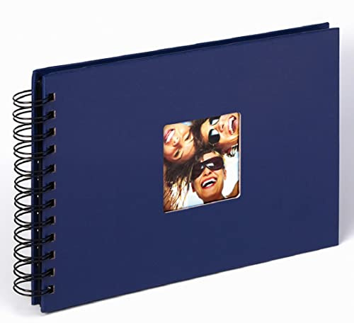 walther design Fotoalbum blau 23 x 17 cm Spiralalbum mit Cover-Ausstanzung, Fun SA-109-L