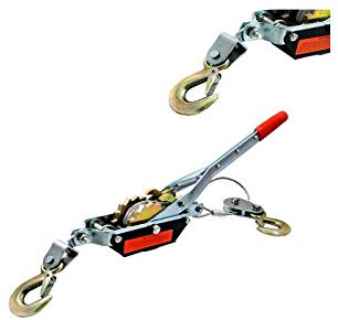 Argano manuale paranco verricello doppio gancio 2000 kg