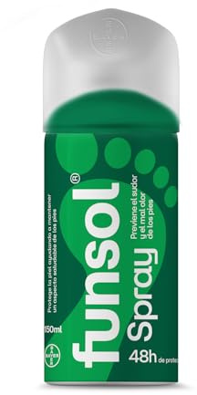 Funsol Desodorante Pies Spray Antitranspirante - Reduce Sudor y Mal Olor, Olor Zapatos y Zapatillas, Protección Duradera - 150 ml