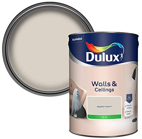 Dulux Walls & Ceilings Silk Emulsion Paint - Egyptian Cotton - 5L
