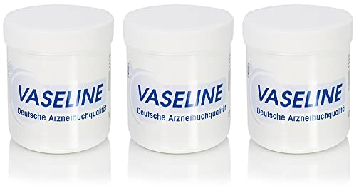 com-four® 3er Set weiße Vaseline 3x 100ml - Schützt Ihre Haut und macht sie geschmeidig