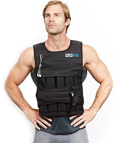 RUNMax Weighted Vest, 6lb/8lb/10lb/12lb/16lb/20lb/40lb/50lb/60lb/50lb/60lb/80lb/100lb/120lb/150lb Weight Vest for Workout, Strength Training, Running, Fitness, Muscle Building, Weight Loss, Weightlifting