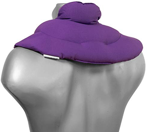 Nackenhörnchen mit Stehkragen lila - Dinkelkissen - Nackenkissen Wärmekissen - Nacken-Heizkissen für Mikrowelle und Backofen