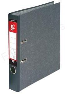 5 Star Mini Lever Arch File 50mm Spine Foolscap Cloudy Grey [Pack of 10]