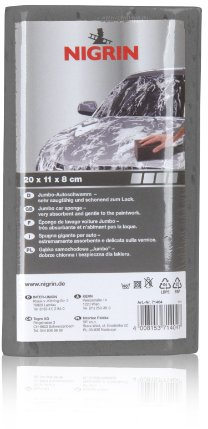 NIGRIN 71404 Auto-Schwamm Jumbo, Schwarz