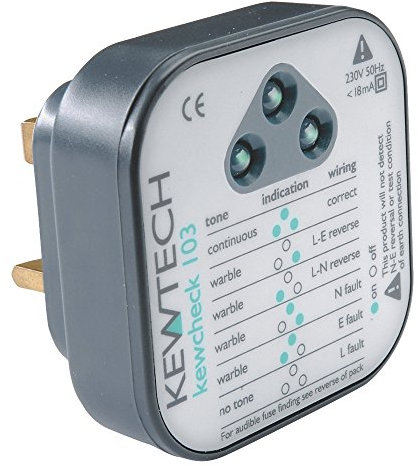 Kewtech KEWCHECK103 Mains Wiring Socket Tester