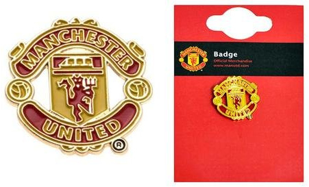 Manchester United Official Merchandise Football Club Sports Accessories, Gifts & Stationary Items. (Crest Pin Badge)