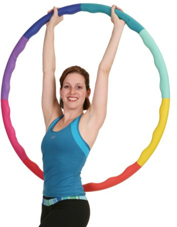Weighted Hula Hoop, ACU Hoop 3L - 3.3 lb Large, Weight Loss Fitness Workout Sports Hoop with ridges. (Rainbow Colors)