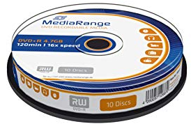MediaRange MR453 DVD+R Rohlinge (4,7GB, 16x Speed, 10-er Spindel)