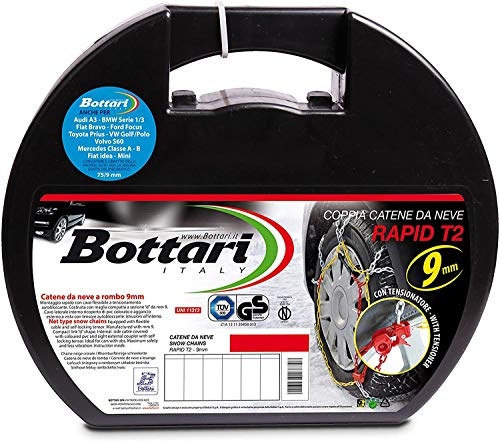 Bottari 18833 Rapid T2 - Catene da neve, Compatibili con ABS ed ESP, 9 mm, Misura 130