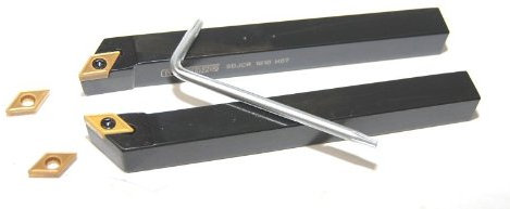 Set of 2 Glanze DCMT Lathe Turning Tools LH & RH 12 mm