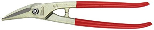 Stubai 270511NRNirolook vänster kombination plåtsax med PVC-belagda handtag, röd/silver, 280 mm