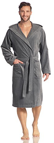 Vossen Damen & Herren Bademantel Texas Flanell, l