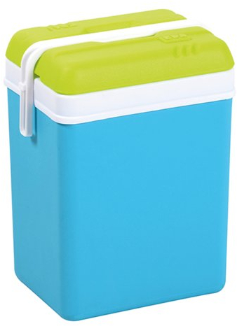 Fun Star EDA GLACIERE 15 L Promotion PREVUE Pour BOUTEILLES 2 L DEBOUT DIM. 30 X 21,5 X 39 cm BLEU Turquoise - COUV. VERT Anis 19923 B.TU/V CX3