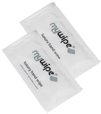 MYWIPE LUXURY Plastic Free Antibacterial Large Freshen Up Refreshing Lemon Wet Hot or Cold Hand Wipes Towels Catering & Restaurant x 500