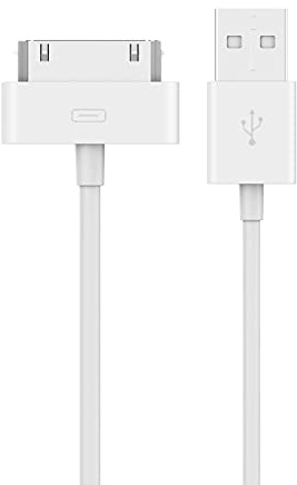 Ewent EW9903 - Cable USB 2.0 a Apple 30 pin (OD 3.5, 1 m) blanco