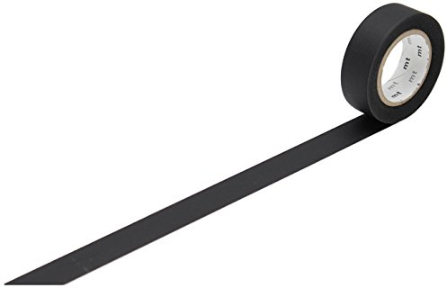 mt Washi Masking Tape Klebebandrolle matte black