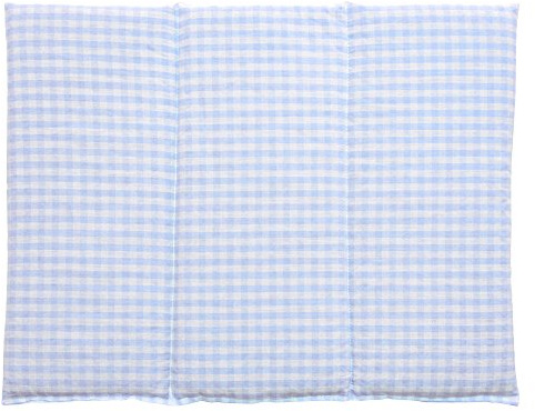 Coussin aux pépins de raisins - Taille 40x30-3 compartiments - bleu ciel et blanc- Coton Bio - Coussin thermique - Coussin aux graines - Compresse froide -