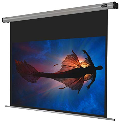 celexon HomeCinema Écran de Projection motorisé 90 | 200x113 cm 16:9 | Écran 4K, Full-HD pour Projections Home Cinéma et présentations Professionnelles avec vidéoprojecteurs | Montage Mural/Plafond