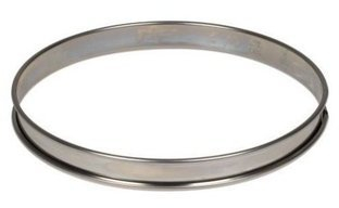 GOBEL CERCLE A TARTE HAUT BORDS ROULES EN INOX DIAMETRE 26 CM HAUTEUR 2.7 CM
