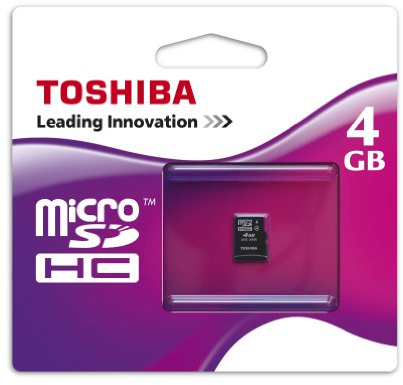 Toshiba Flash-Speicherkarte microSDHC SD-C04GJ - 4 GB - Class 4