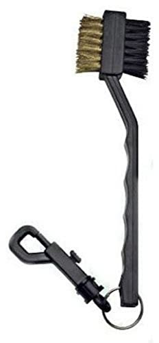 Longridge Adult 2 WAY Golf BRUSH and KEYRING - 2 Way Brush and Keyring - - Black,