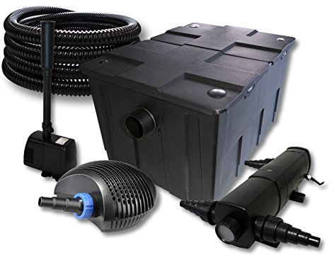 SunSun Filterset för 60 000 l damm med 24 W dammklarare och 40 W ECO pump 25 m slang fontän