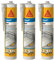 3er Set SIKA Sikasil Pool Silikon Versiegelung - Transparent - 300ml