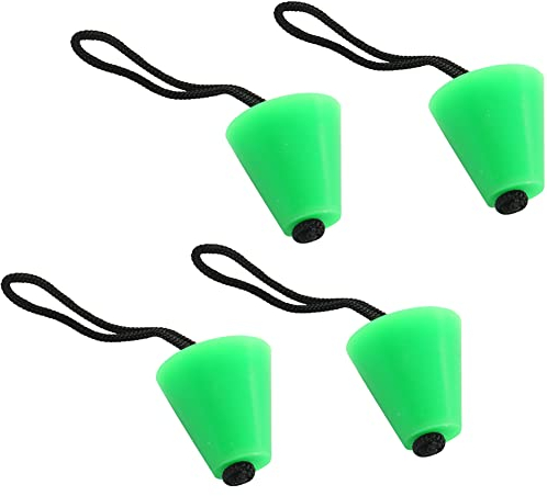 Universal Kajak Scupper Stopfen,MoreChioce 4 Stück Silikon Kajak Scupper Plug Kit Abflusslöcher Stopper mit Lanyard Kajak Kanu Boot Zubehör Lenzstopfen Kanu Lenzstöpsel Ersatzteil,Grün