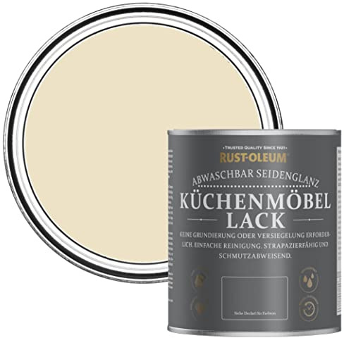 Rust-Oleum Cream Scrubbable Kitchen Cupboard Paint in Satin Finish - Featherstone 750ml