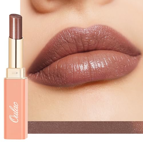 Oulac Rouge à Lèvres Nourrissant Brun, Nourrit & Assouplit, Texture Hydratante, Soins des Levre, Baume a Levre Teinté, Hydratez et Repulpez les Lèvres Sèches, Vegan 03 Modern Love