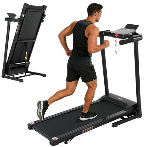Novonova Tapis de Course Pliable Inclinable Electrique, Tapis de Marche Inclinable Motorise 550W, Vitesse Réglable, Écran LED, 12Programmes, Tapis de Marche Pliable, Tapis Course Fitness Cardio Maison