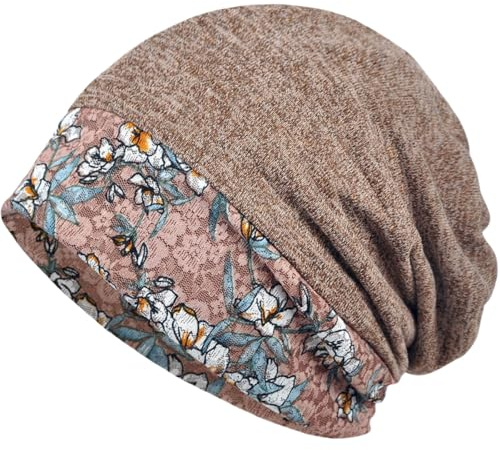 Beanie Hat for Women, Unisex Sleep Hat Cotton Slouch Beanie for Hair Loss, Unisex Chemo Headwear Chemo Cap Breathable Skull Cap for Sleeping, Stylish Turban Beanie Bed Hat Bandana Scarf Helmet Liner