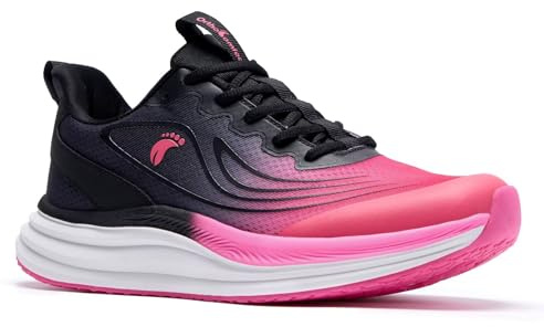 OrthoComfoot Women's Orthopedic Road Running Shoes: Comfort Plantar Fasciitis Hammer Toes Arch Support Heel Spur Neuropathy Walking Shoes, High Arch Everyday Driving Trail Sneakers Rose Size 7.5