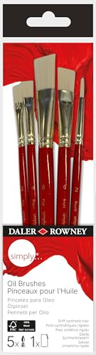 Daler-Rowney Simply Set Estuche con Cremallera 5 Pinceles Óleo