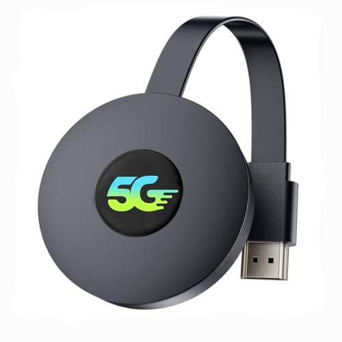 4K 5G Miracast hdmi dongle,Wireless HDMI dongle, Dongle HDMI sans Fil Adaptateur Compatibles i-Phone/i-Pad/Android/i-OS Supporte Miracast,DLNA, Airplay