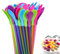 20 Pack Slush Straws with 2-in-1 Spoon Design, for Slushies, Smoothies, Milkshakes, Perfect for Parties, Picnics, Restaurants, and Home Use