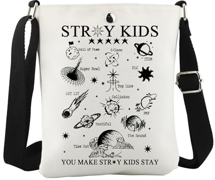 JTOUK K-Pop Lover Gift SKZ K-pop Boy Band Sac à bandoulière pour fan, Stray Cb EU, 5.91 Inches ×8.27 Inches