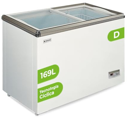 Aspes Congelador Horizontal Horeca Blanco ACHH1700DDCG. Capacidad 169 Litros, 1 Cesta, Bajo Nivel Sonoro, Eficiencia Energética Clase D