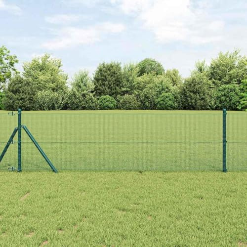 Tonture Recinzione metallica saldata verde, robusta recinzione, 5000 x 50 cm, resistente alle intemperie, per giardino, terrazza e giardino anteriore, con protezione da sguardi indiscreti, sicurezza e