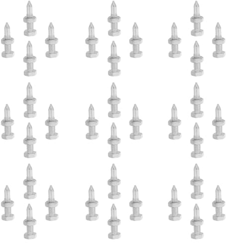 Toddmomy 50 Unidades Clavos para Zapatos Aireadores de Césped de 3 Cm en Metal Plata Diseño Seguro y Resistencia Corrosión para Jardín y Reparación de Aireadores