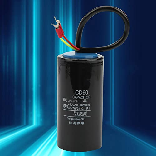 Qudinip CD60 Startkondensator 450V 300uf Högeffektiv Filmmotorkondensator för Vattenpumpar och Motortillämpningar 50x100mm