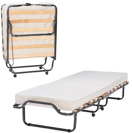 Linon Home Dcor Linon Memory Foam Luxor Folding Bed, Twin, Beige