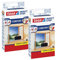 tesa Insect Stop COMFORT Fliegengitter Fenster - Insektenschutz mit Klettband selbstklebend - Fliegen Netz ohne Bohren (120 cm x 240 cm, 2er Pack/Anthrazit (Durchsichtig))
